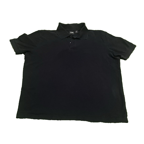 Boss Hugo Boss Polo Shirt Logo Knit Short Sleeve Mens Size Medium - Picture 1 of 8